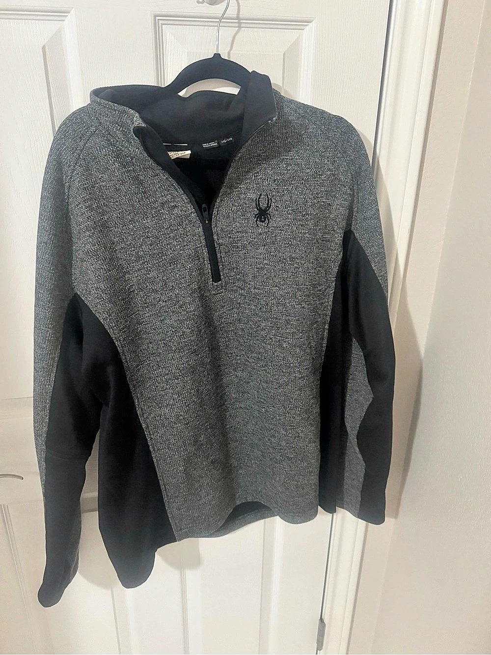 Spyder Bandit Half-Zip Fleece Jacket Men's Gray & Black XXL